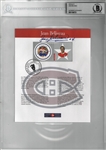 Jean Beliveau Autographed 1st Day of Issue Stamp Piece