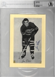 Jimmy Peters Autographed Black Hawks Bee Hive 5x8 Photo Card