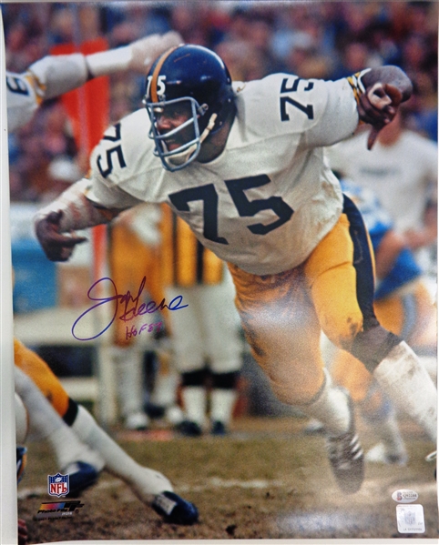 Joe Greene Autographed 16x20 w/ HOF 87