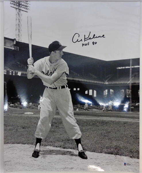 Al Kaline Autographed 16x20 Photo w/ HOF 80