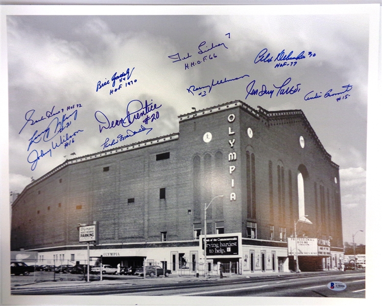 Olympia Stadium 16x20 Autographed by 11 Wings