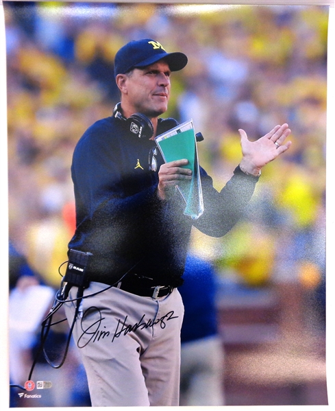 Jim Harbaugh Autographed 16x20 Photo