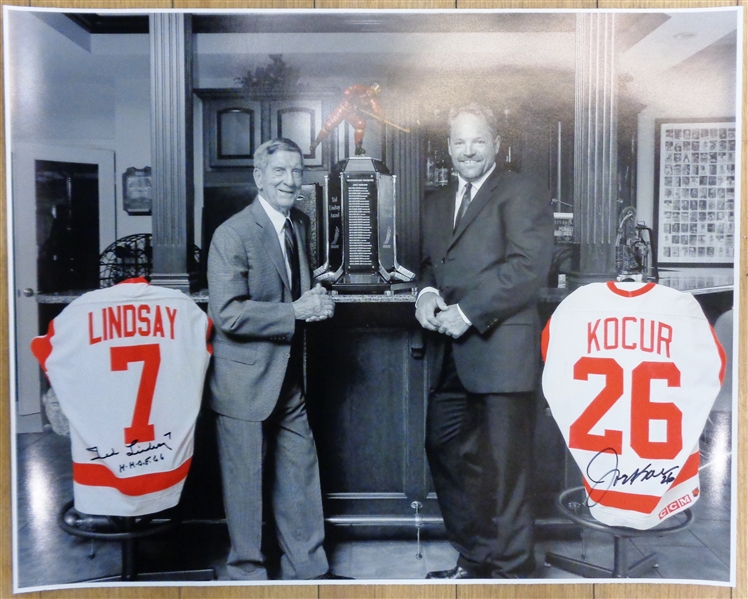 Ted Lindsay & Joe Kocur Autographed 16x20 Photo