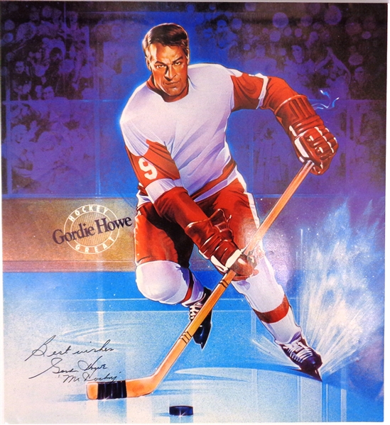 Gordie Howe Autographed 13x15 Poster