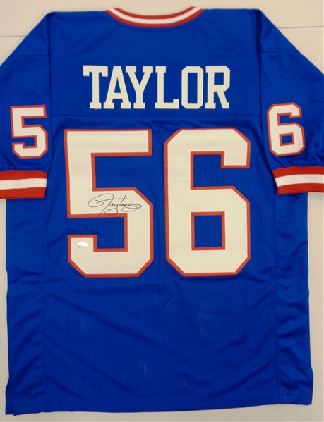 Lawrence Taylor Signed Blue Throwback Custom Football Jersey