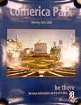 Detroit Tigers Comerica Park Opening 28x22 Poster Signed by 14
