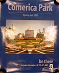 Detroit Tigers Comerica Park Opening 28x22 Poster Signed by 14