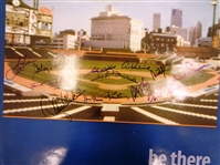 Detroit Tigers Comerica Park Opening 28x22 Poster Signed by 14