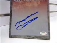 Mike Ditka Signed Silver Football Championship Trophy (sticker)