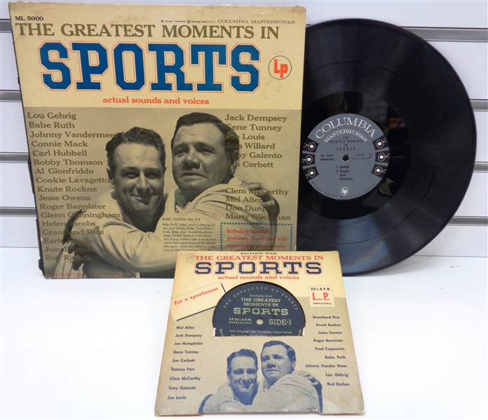 1955 Greatest Moments in Sports Babe Ruth/Lou Gehrig 2 Record Set