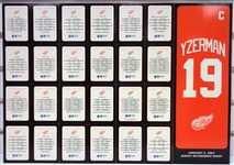 Steve Yzerman Jersey Retirement Night Card Sheet