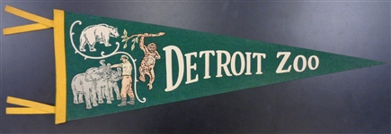 Detroit Zoo Vintage 9x26 Pennant