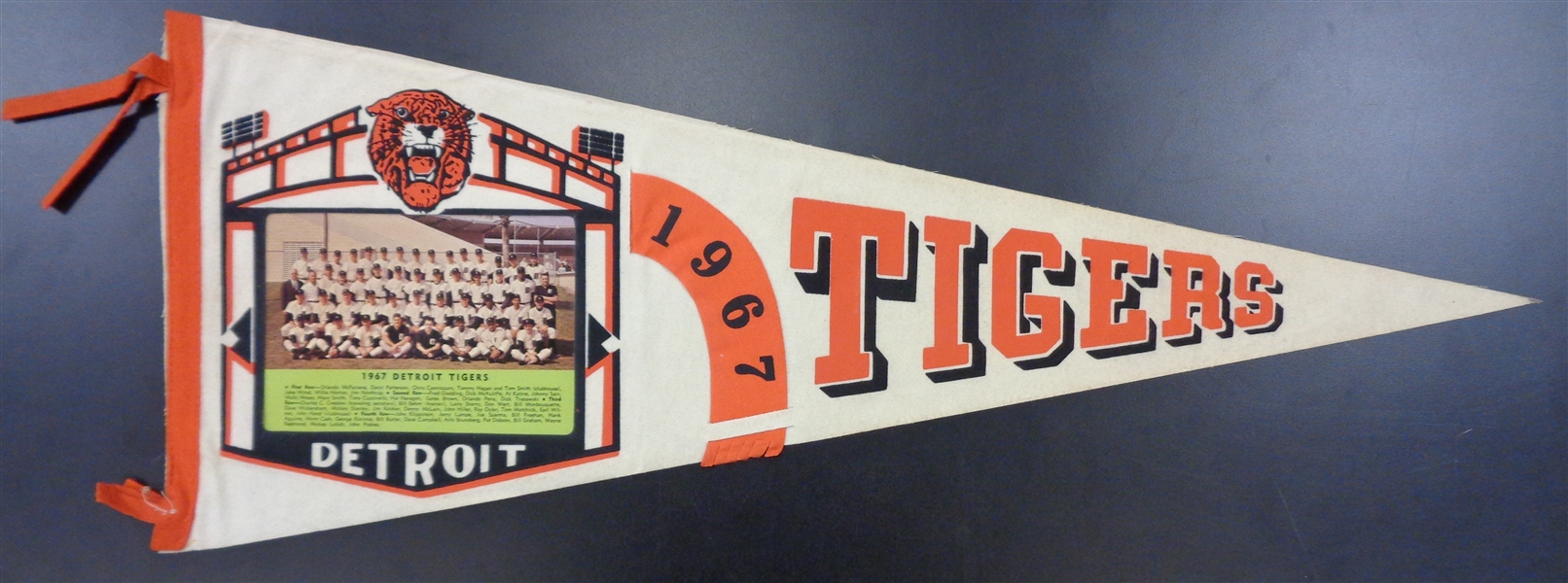 Detroit Tigers 1967 Team Photo Pennant