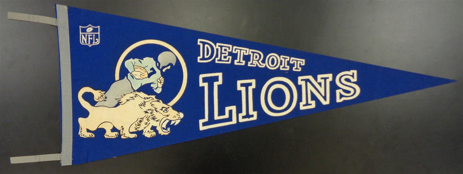 Detroit Lions 1960s Blue Pennant