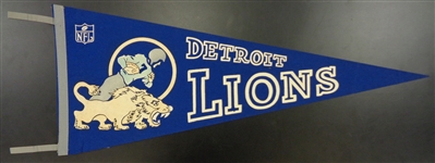 Detroit Lions 1960's Blue Pennant