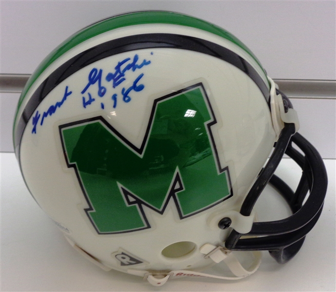 Frank Gatski Autographed Marshall Mini Helmet