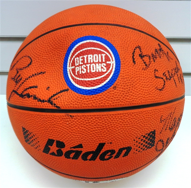 Detroit Pistons Mid 90s Team Signed Basketball