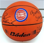 Detroit Pistons Mid 90's Team Signed Basketball