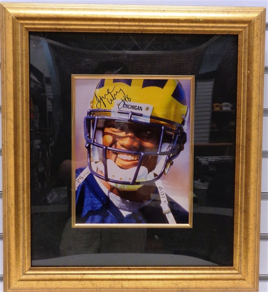 Tyrone Wheatley Autographed Framed 8x10 Photo