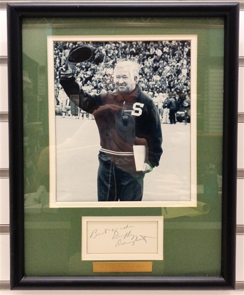Duffy Daugherty Autographed Framed 11x14 Display