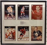 Original 6 #9's Autographed 8x10s Framed Display (pick up only)