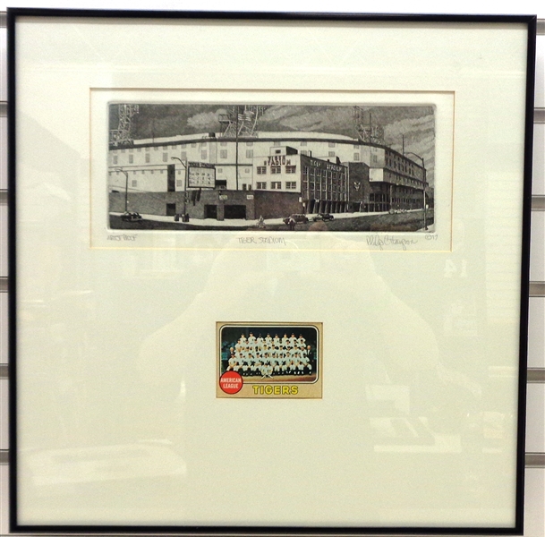 17x17 Overall Framed Tiger Stadium Framed Piece