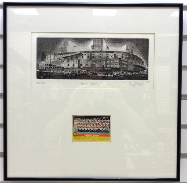 17x17 Overall Framed Briggs Stadium Framed Piece