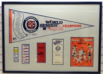 Detroit Tigers 1984 Champs Framed 26x36 Collage (pick up only)