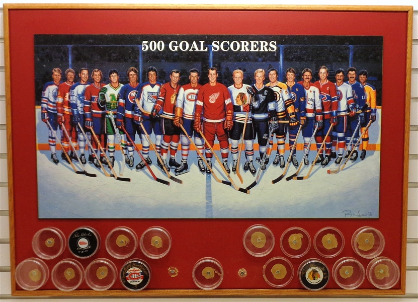 500 Goal Scorers Collage for Autographed Puck (pick up only)