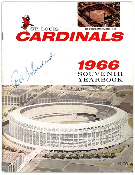 1966 Cardinals Yearbook Autographed by 15+