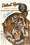 Al Kaline Autographed 1954 Tigers Score Card