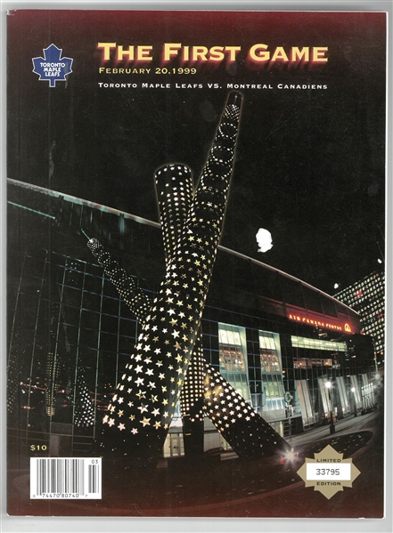 Air Canada Center First Game Program