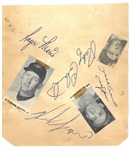 Roger Maris, Billy Martin & Others Signed Cut