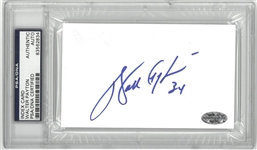 Walter Payton Autographed 3x5 Index Card