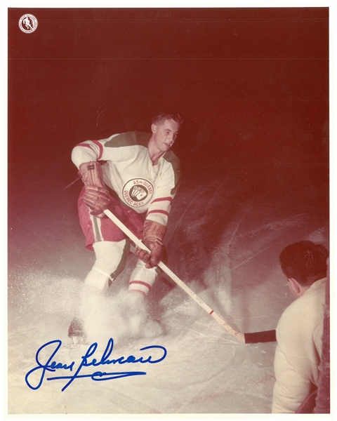 Jean Beliveau Autographed Quebec Aces 8x10 Photo