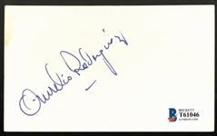 Aurelio Rodriguez Autographed 3x5 Index Card