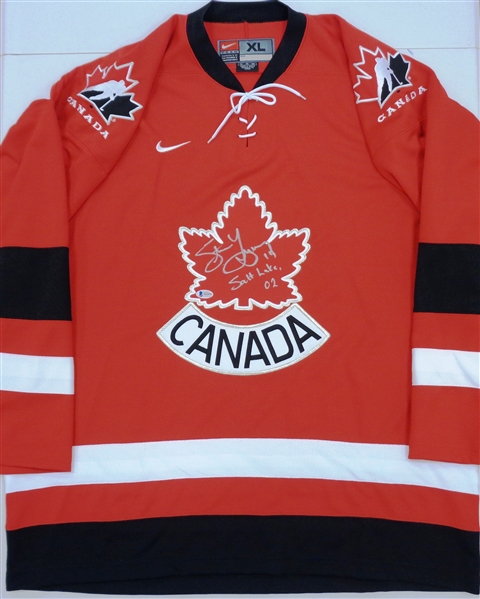 Steve Yzerman Autographed 2002 Team Canada Olympics Jersey