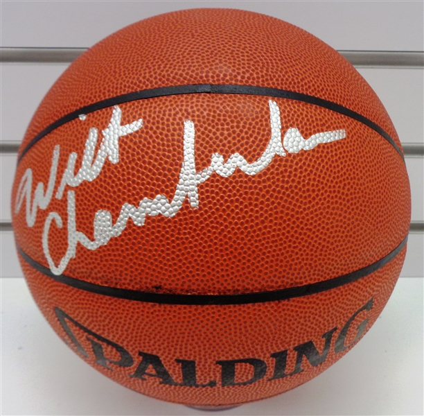 Wilt Chamberlain Autographed Basketball
