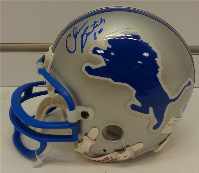 Charlie Batch Autographed Lions Mini Helmet