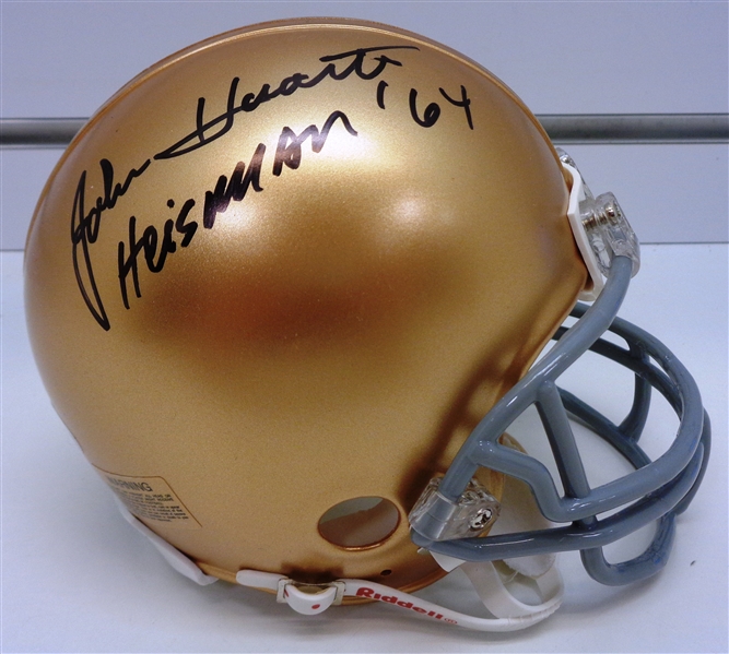 John Huarte Autographed Mini Helmet w/ 1964 Heisman