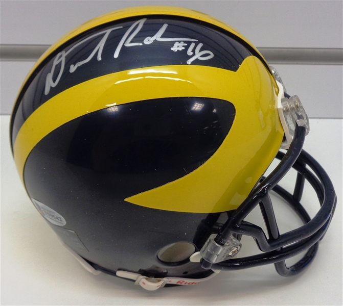 Denard Robinson Autographed Michigan Mini Helmet