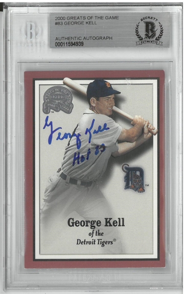 George Kell Autographed 2000 Greats of the Game