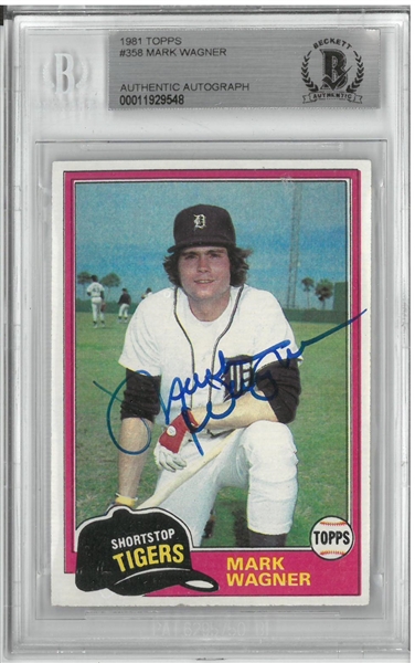 Mark Wagner Autographed 1981 Topps