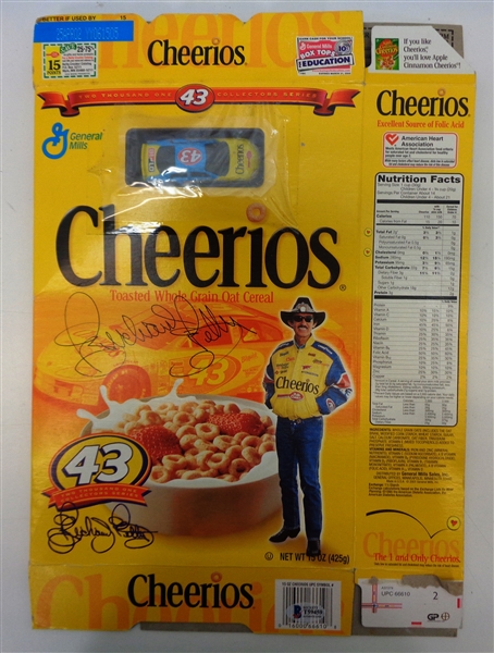 Richard Petty Autographed Cheerios Box