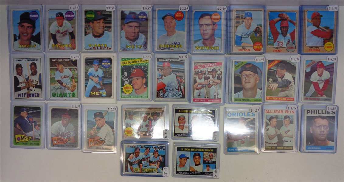 1965-69 Topps lot of HOFers and Stars