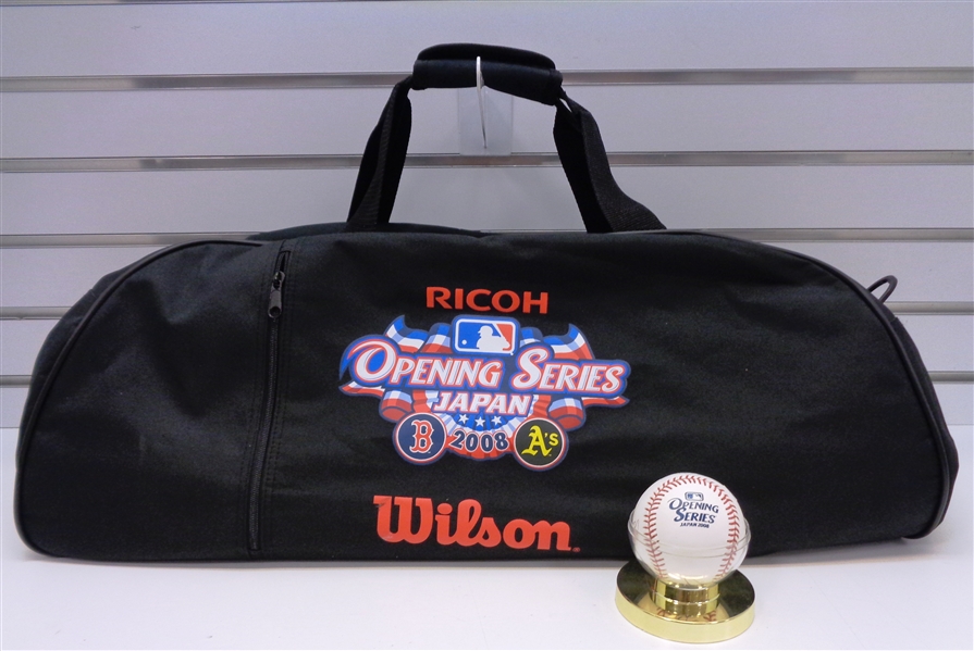 2008 MLB Opening Series Bag & Ball Signed by all Umpires