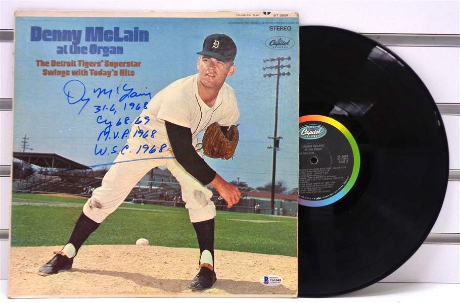 Denny McLain Autographed LP Inscribed