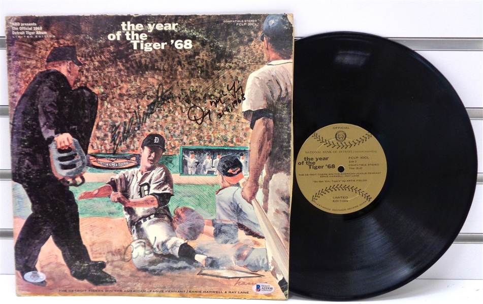 1968 Year of the Tiger LP Signed by Kaline, Mathews and McLain