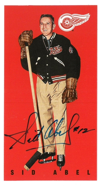 Sid Abel Autographed Parkhurst Tall Boys Card