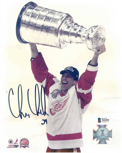Chris Chelios Autographed 8x10 Photo - 2002 Cup